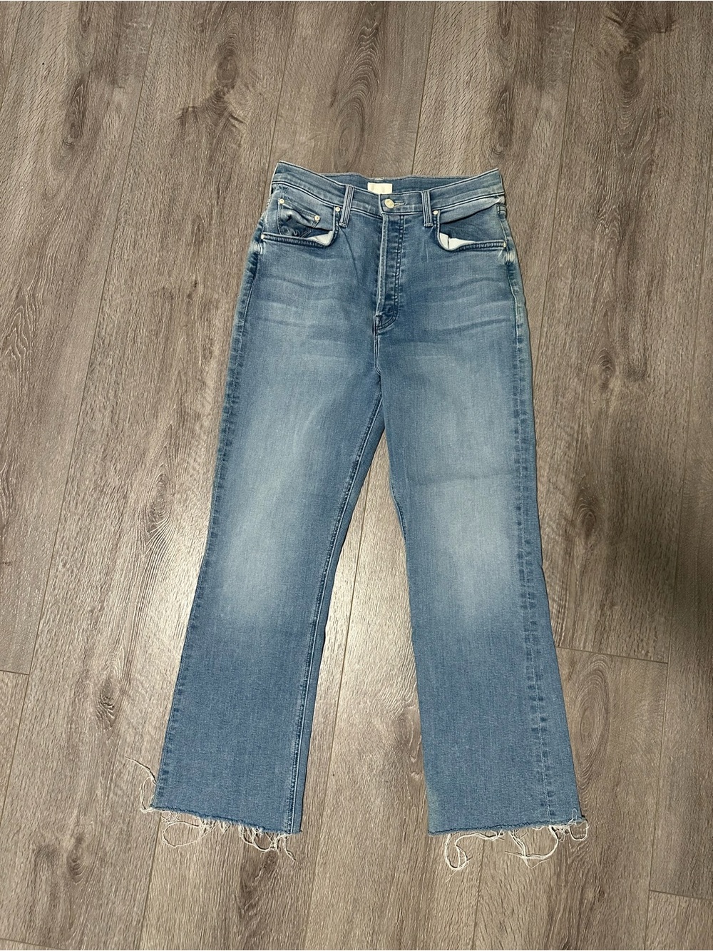 MOTHER Women's Wide-Leg Jeans in Light Blue Wash
